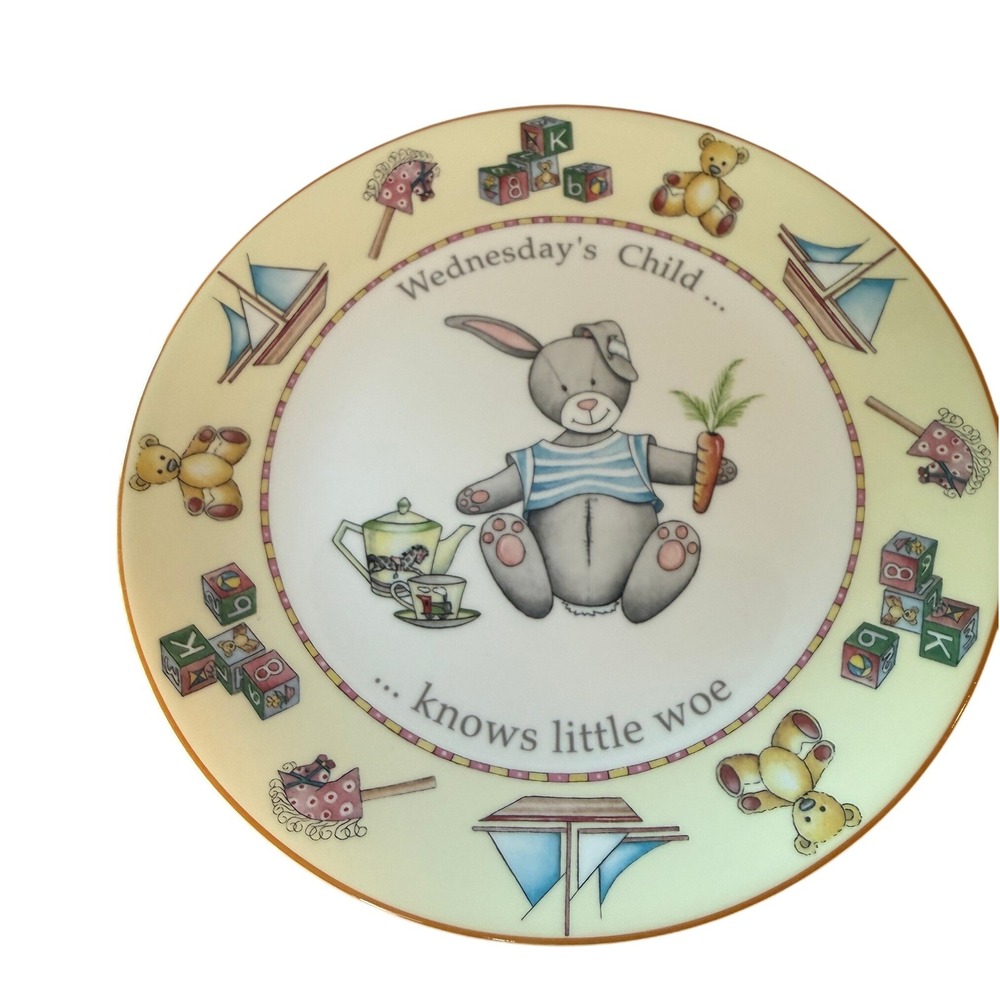 Royal Worcester Wednesdays Child Days of the Week Plate Jenny Barnard England